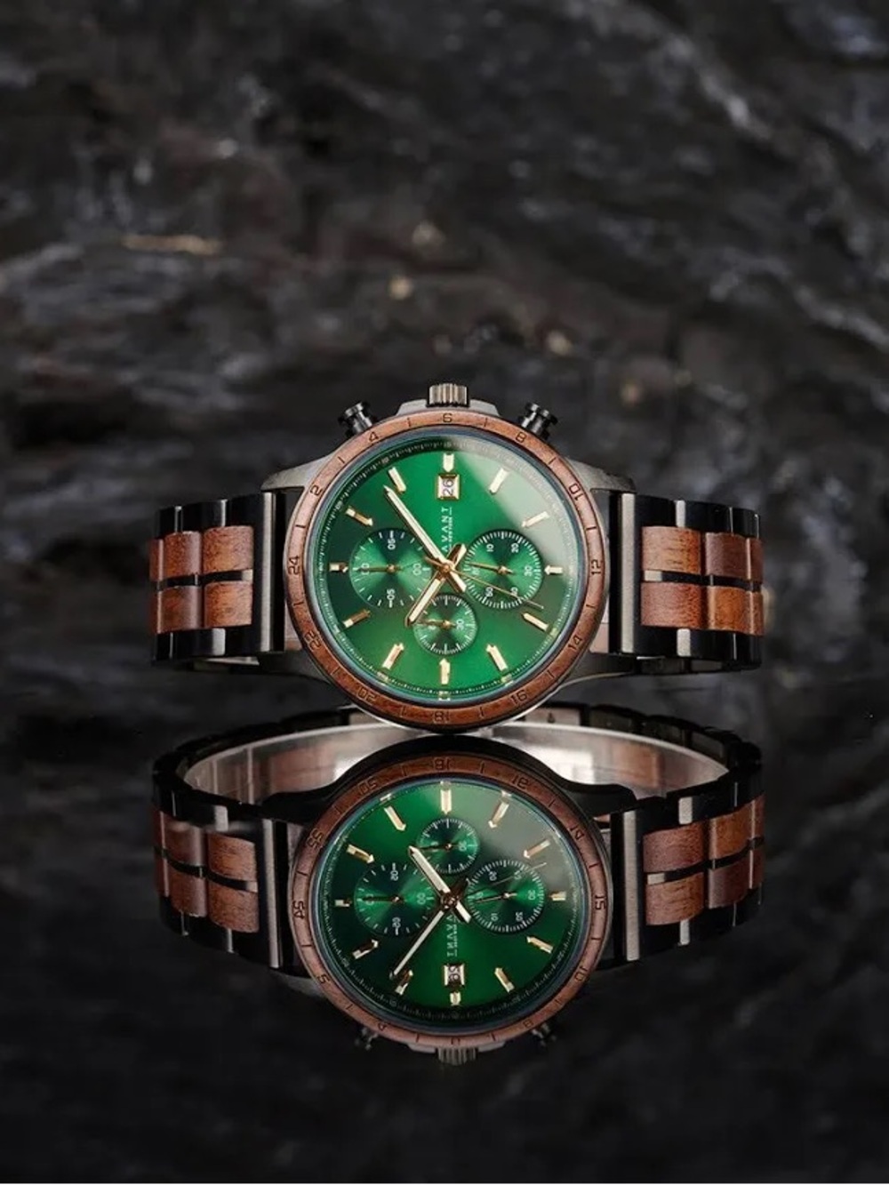 AVANTWOOD Imperial EvergladeEmerald Chronograph Watch - Picture 4 of 6